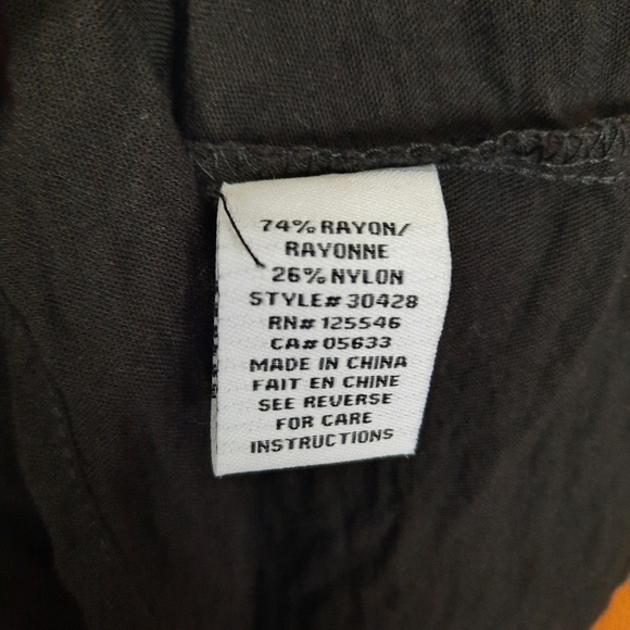NWOT Habitat black crinkle button front tunic blouse #30428 size XL - Picture 13 of 13